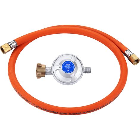 Cadac Gasdruckregler Universalregler 50mbar inkl. Schlauch 1/4'' BSP Linksaußengewinde
