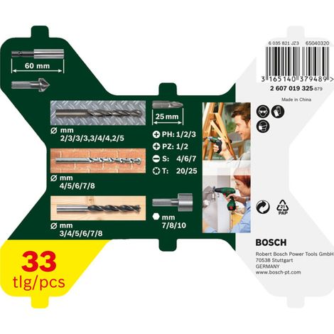 Bosch – Coffret multi-outils 33 pièces – Forets métal, béton, bois – Embouts vissage 25mm – Mallette de transport incluse (1/4)