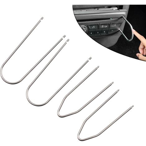 Lot de 4 clés de déverrouillage d'autoradio - Compatibles avec Fiat, Ford, B-Max, C-Max, Fiesta, Focus, Fusion (1/5)