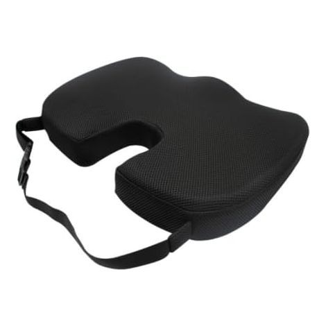 Coussin de siège orthopédique avec sangle - Coussin ergonomique anti-douleur pour le coccyx - Coussin de chaise de bureau - Coussin triangulaire - Coussin - Coussin pour chaise de gaming - Coussin pou (1/5)