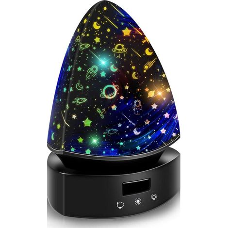 ZOLGINAH Veilleuse Enfant, Bébé Veilleuse Projecteur, Cosmique/Géométrique Projecteur Veilleuse avec Bruit Blanc, Bluetooth, Télécommande, Rotation 360 °, pour Anniversaire, Noël, Décoration-Noir Pro (1/5)
