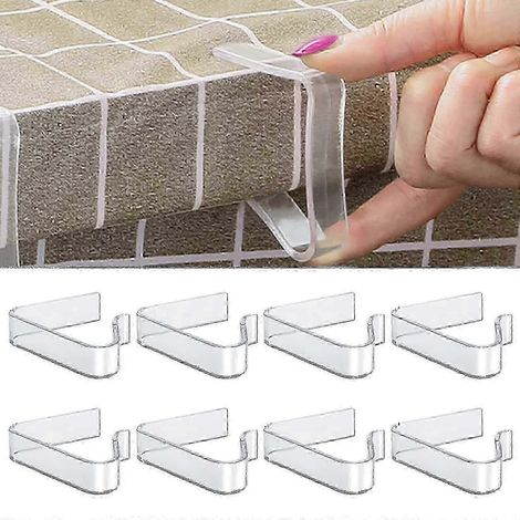 pinces à nappe transparentes, résistantes au vent, pour pique-nique, intérieur et extérieur, maison, mariage, fête, camping (1/5)