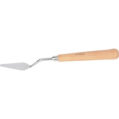 Spatule à manche en hêtre pour peinture à l'huile, grattoir à gouache, couteau à palette, spatule à manche en hêtre, matériel d'art (1/5)