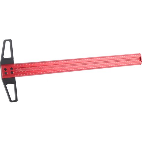 Règle de travail du bois en T, gabarit de positionnement des trous, outil de mesure en alliage d'aluminium pour menuisier (500 mm (T500)) (1/5)