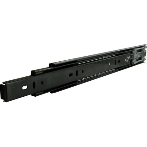 Tcasystem – Coulisse pour tiroir à billes – Charge 40 kg – Sortie totale 300 mm – Amortisseur sans – Fixation latérale – Acier noir (1/5)