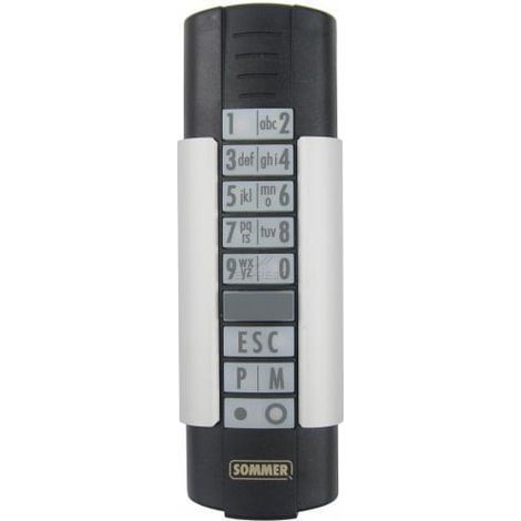 Sommer – Clavier à code radio Telecody+ 12 canaux – Touches rétroéclairées – Résistant aux intempéries – Portée 50m – Indice de protection IP64 - S10212-00001
