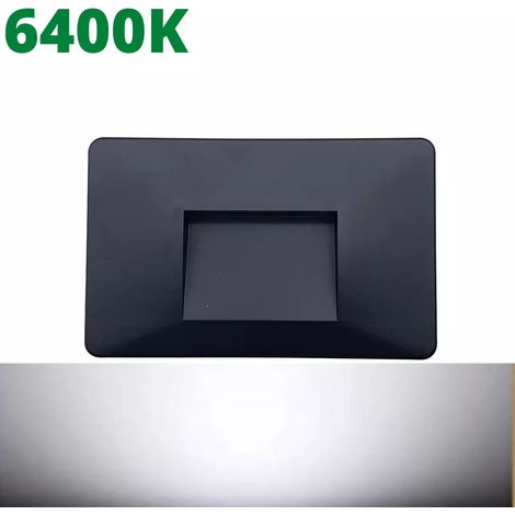 Faretto LED Segnapasso IP65 Impermeabile 3W incasso scatola 503 Nero Bianco Freddo (1/5)