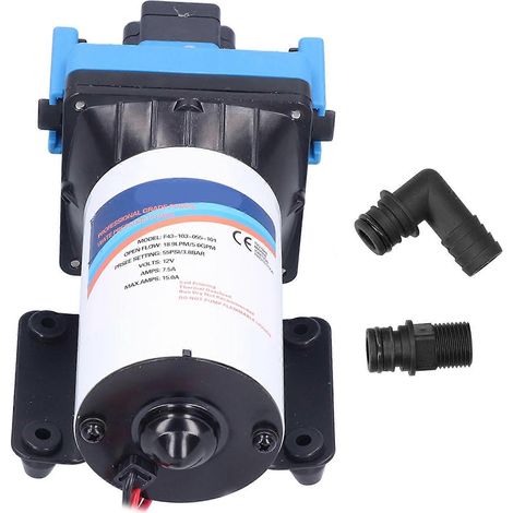 Mini pompe à membrane auto-amorçante, électrique CC, haute tension, 18,9 L, 4 chambres, 5,0 GPM (F43103055101 (12 V)) (1/5)