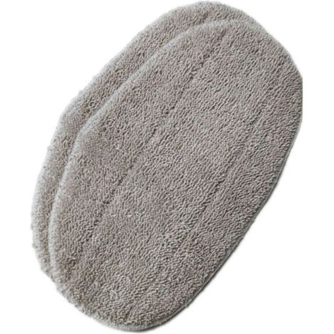 Ensemble de deux lingettes de rechange pour balai aspirateur vapeur CleanTenso, adaptées aux outils de nettoyage. (1/3)