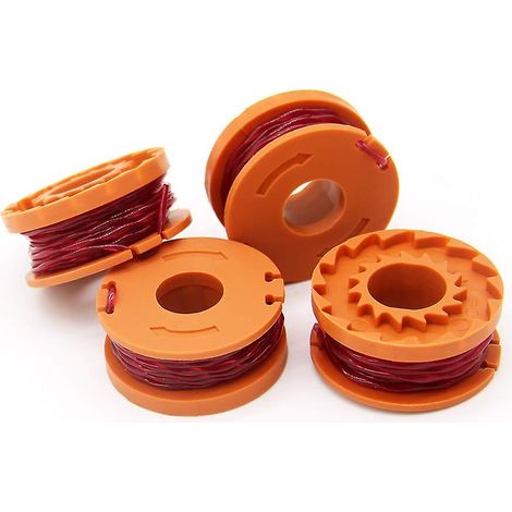 Lot de 4 bobines de fil WA0004.1 pour coupe-bordures WORX 20 V - Bobines de fil de rechange résistantes pour Worx WG180 et WG163 (1/5)