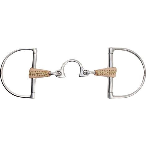 filetto inglese per cavalli a d segundo snodato con ponte mm 135 da 18 mm chiamata da 85 mm