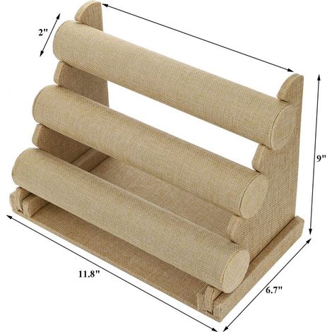 3-stöckiger Armbandständer, Schmuckorganizer, abnehmbarer Schmuckständer für Uhren, Halsketten, Ohrringe, Haarbänder, Wäsche (1/5)