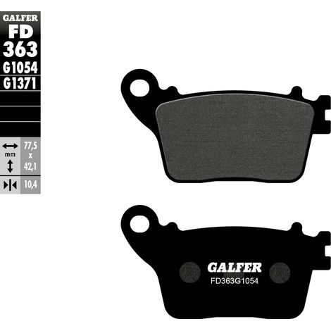 Pastillas de freno Galfer KH436 semimetálicas traseras