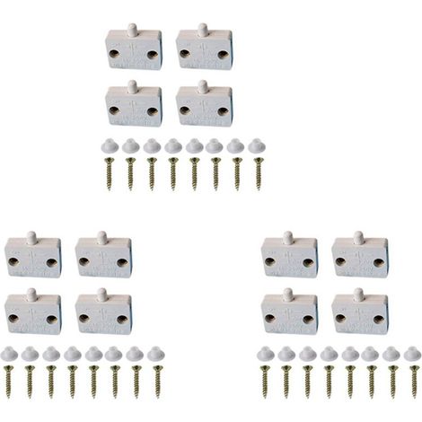 12 Pièces Séries Interrupteur de Porte D'Armoire Interrupteur de Lampe D'Armoire Tiroirs Ouverts Sur la Porte Fermée Applicable à 12 V 24 V 110 V