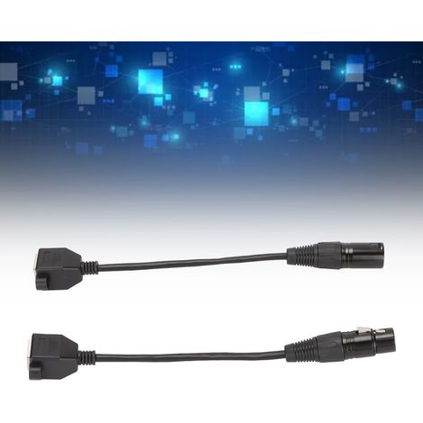 2 câbles XLR3 vers RJ45 3 broches prêts à l'emploi pour bande LED et studio d'enregistrement