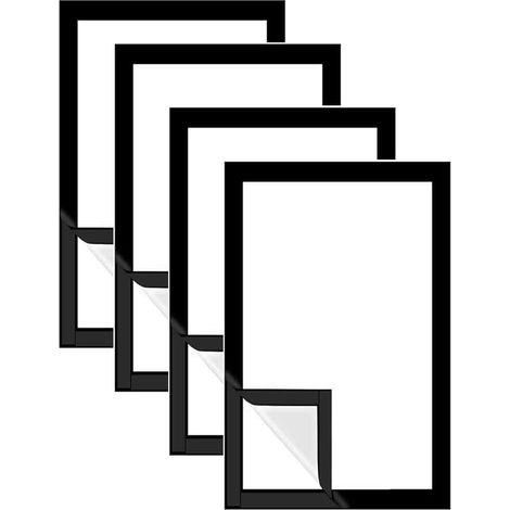 A4-Fotorahmen für Urkunden, Bilderrahmen, Posterrahmen mit Acrylglas zur Wandmontage, 21 x 30 cm, 4er-Set