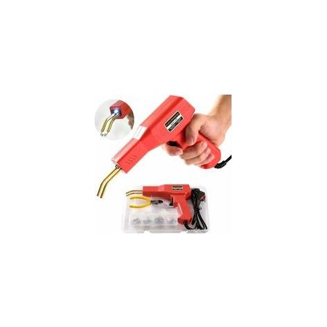 Soldadora de plástico, pistola de soldadura para reparación, 200 grapas, kit de reparación de parachoques de coche de 50 W, soldadura de plástico para parachoques/piezas de coche (1/4)