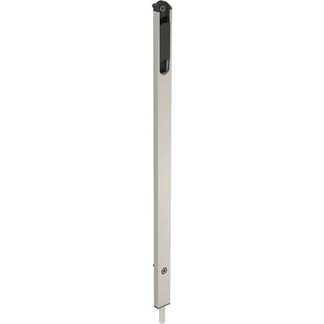 Slid'Up By Mantion – Verrou à levier en acier pour volet battant ou coulissant – Mécanisme en acier – Corps en plastique gris RAL 9006 – Levier noir (1/2)