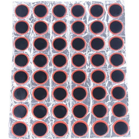 Csparkv – Packung mit 48 Reifenreparaturflicken (25 mm) – Hochwertiger Gummi – Optimale Abdichtung – Für Fahrräder, Motorräder und Schläuche (1/5)