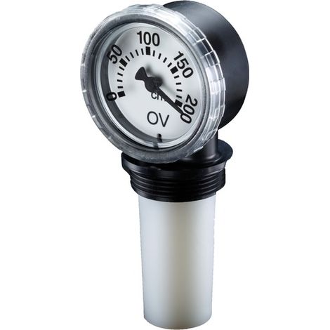 Oventrop – Jauge mécanique de niveau de fuel étanche – Système de mesure 0-200 cm – Affichage rond – Adaptée aux zones inondables