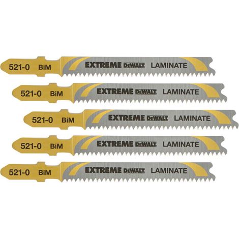 DeWALT Zubehör - Sägeblatt-Set für Laminat, Länge 82 mm, 5-tlg. DT2080