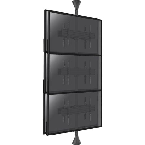 Support sol-plafond pour 6 écrans TV back to back 32'' - 75'' - Vesa max 600x400 (1/3)