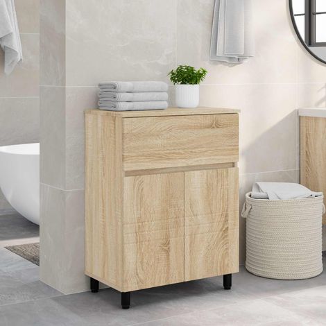 vidaXL Mobiletto da bagno Rovere Sonoma 60 x 35 x 80 cm