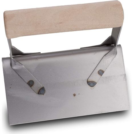 Frattazzo per angoli esterni Marshalltown con raggio angolare, in acciaio, per angoli in calcestruzzo e scale, dimensioni: 127x64 mm (1/3)