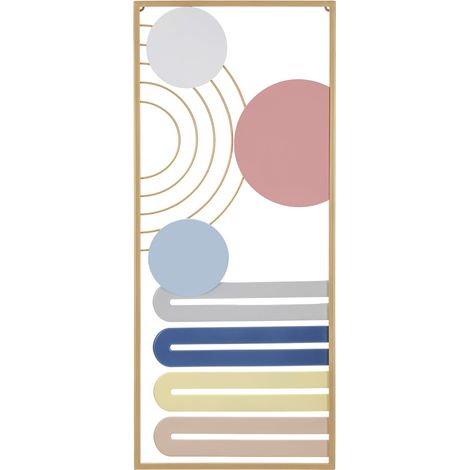 Quadro Remio, Figure Geometriche, Materiale Struttura in Metallo, 38x84h cm Multicolore