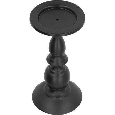Bougeoir rétro en fer, style antique, décoratif en métal, pour centre de table, hauteur 22 cm. (1/5)