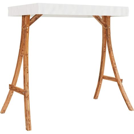 Maison Exclusive - Schaukelgestell mit Dach Creme Bugholz Massiv (1/5)