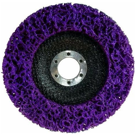 Lot de 10 disques de nettoyage et de décapage en nylon, pour meuleuse d'angle, diamètre : 100 mm, lilas (1/4)