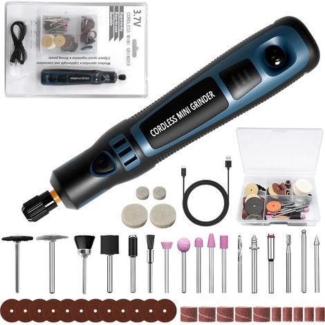 1 Stylo Graveur Électrique, 3 Vitesses Réglables, 50 Embouts, Batterie USB, Pour Sculpture, Polissage, Bricolage (1/5)