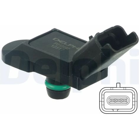 Capteur, pression de suralimentation Delphi Technologies PS10192 CITROËN 1920.KZ