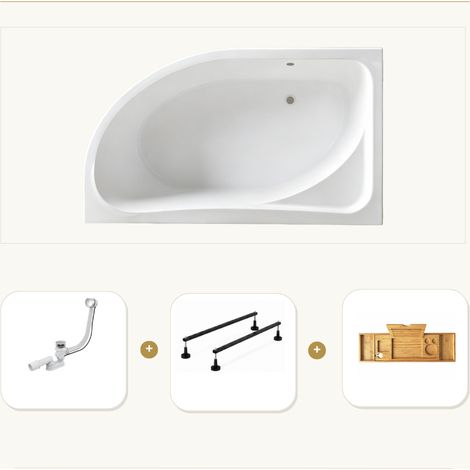 Baignoire CALMA 140x90 droite sans tablier + plateau (1/5)