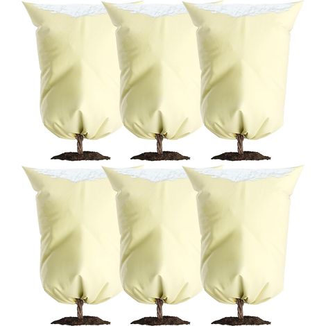 Protection hivernale pour plantes, 6 pièces 60 x 80 cm Sac de protection d'hiver pour plantes en pot Housse de protection pour plantes comme arbres, palmiers, plantes de balcon, housse de (1/5)