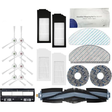 Filtre HEPA, accessoires pour aspirateur robot Ecovacs Deebot T10 et T10 Turbo : kit de brosse latérale, chiffon de nettoyage et pièces détachées. (1/5)