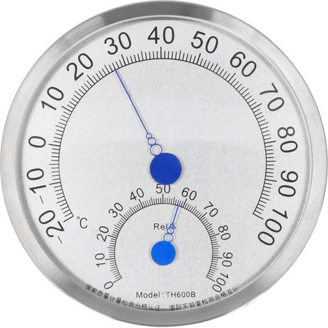 Thermomètre rond en acier inoxydable étanche et résistant à la chaleur pour extérieur sans support (1/5)