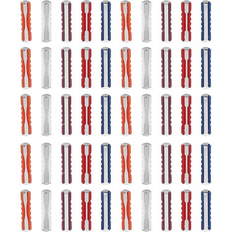 50 Pièces Kit D'assortiment de Fusibles Automobiles 5a à 40a en Pp et Fer, Résistance Haute Température, Installation Facile pour Circuits de Véhicules et Réparations Routières (1/5)