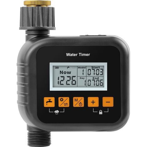 Système de minuterie d'arrosage automatique - Contrôleur de tuyau alimenté par batterie, planificateur d'eau d'irrigation Outil d'arrosage numérique en plein air, affichage LCD de programmation