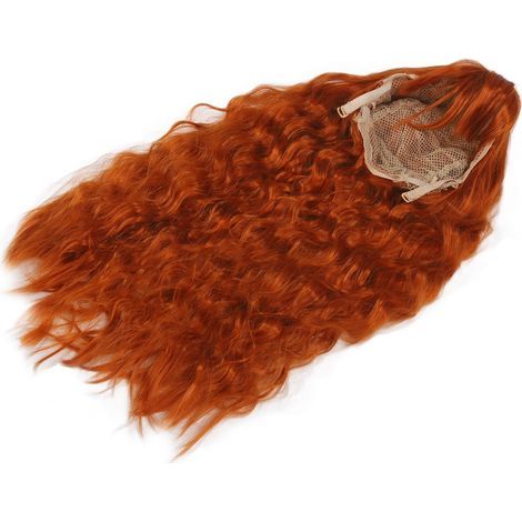 Perruque Bouclée Longue Femme Vagues Orange Brûlé Déguisement Fête Quotidien (1/5)