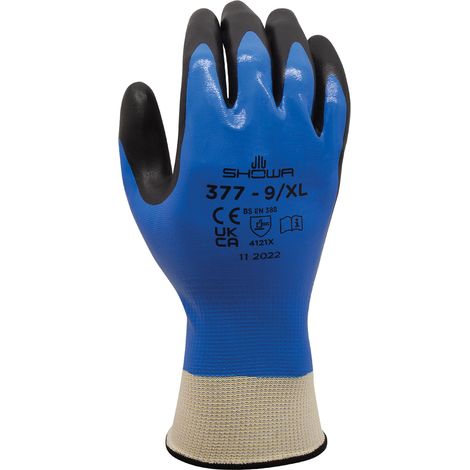 Showa 4703 XL 377 Gr.XL Poliestere, Nylon, Nitrile Guanto per meccanica e assemblaggio Taglia (Guanti): 9, XL EN 388 CA