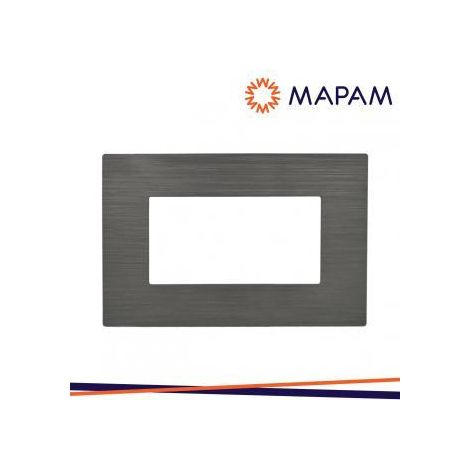 PLACCA TECNOPOLIMERO SPAZZOLATO 8004SL-24 T1-ART 4P ANTRACIT