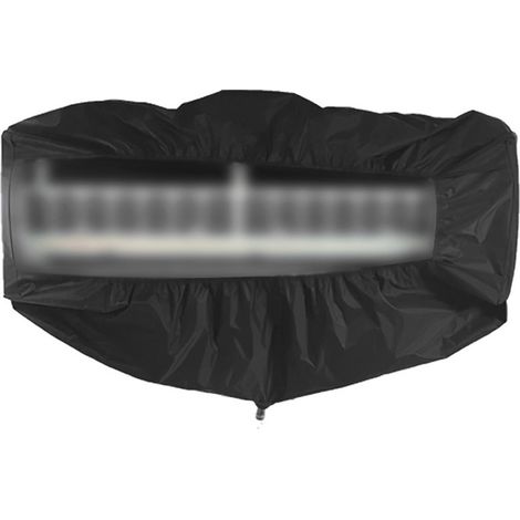 Housse nettoyage climatisation universelle – Murale protection poussière, ceinture serrage, évacuation 2,5M noir moyen (1/5)