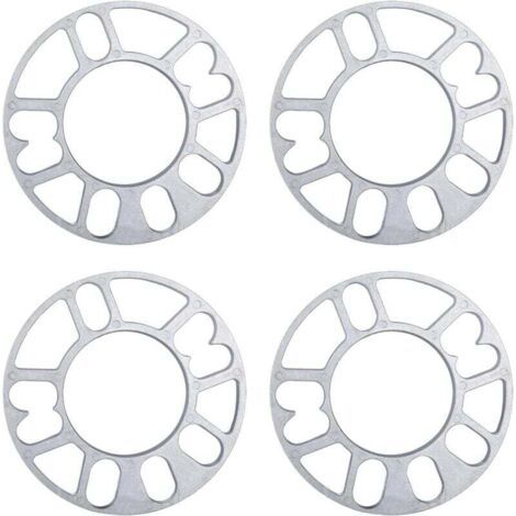 4 Pcs Entretoises De Roues En Alliage Aluminium, joints de moyeu de roue élargis modifiés, elargisseur de voie, 3mm d'épaisseur entretoises de roue universelles (1/4)