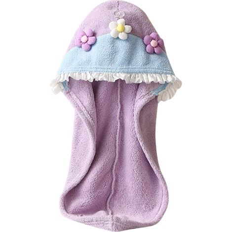 Weiche Haarhaube mit Blumenmuster, verstellbare Trockenhaube für Damen, saugfähiger Turban für nasses Haar, tragbare Reisehaube (1/5)