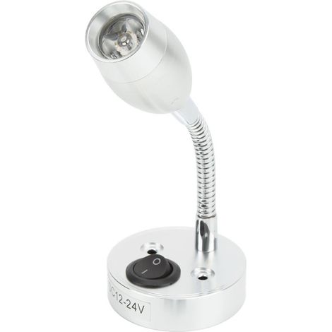 Jeffergarden Lampes de lecture LED 12-24 V pour camping-car 12-24 V, lampe de lecture de chevet pour bateau, montage mural réglable, cabine, carte neutre (1/5)