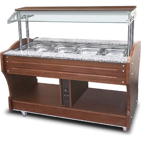 Buffet Chaud Central Bain-Marie 4 GN 1/1 - Mastro