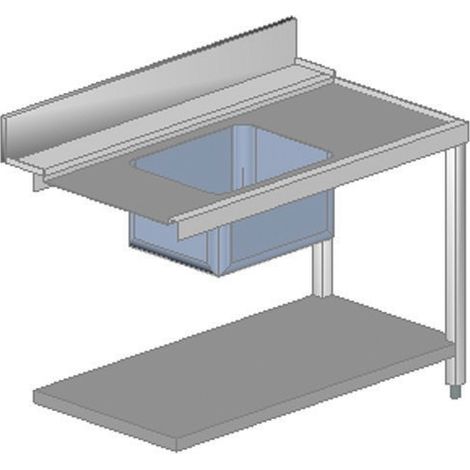 Table d'Entrée Droite avec Evier 120 cm - AFI Collin Lucy