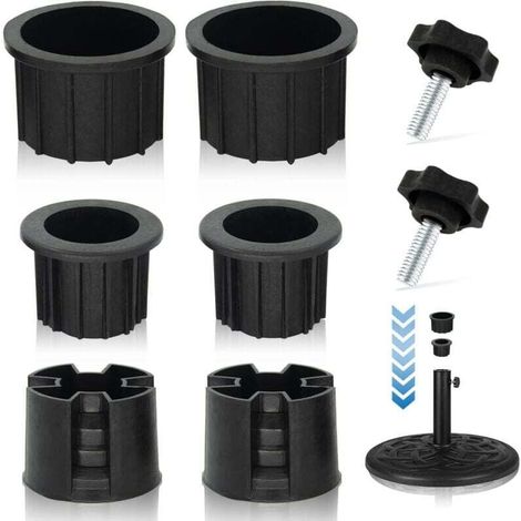8 pezzi di tappi e spine per base ombrellone, parti di ricambio per base ombrellone, manicotto stabilizzatore (per base ombrellone)